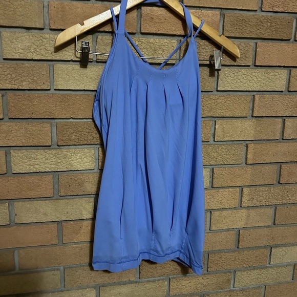 Lululemon Flow & Go Tank Top Lullaby Blue/Purple Unpadded Bra Size 4 - Picture 3 of 6